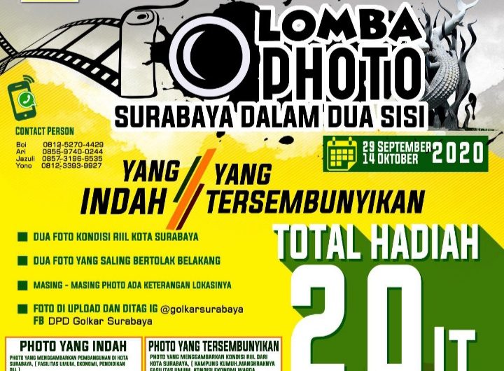 Golkar Gelar Lomba Potret Kondisi Surabaya Berhadiah Rp 20 Juta