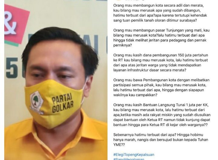 Geram, Orang Mau Membangun Kota Dibilang akan Merusak, Toni: Hatimu Terbuat dari Apa?