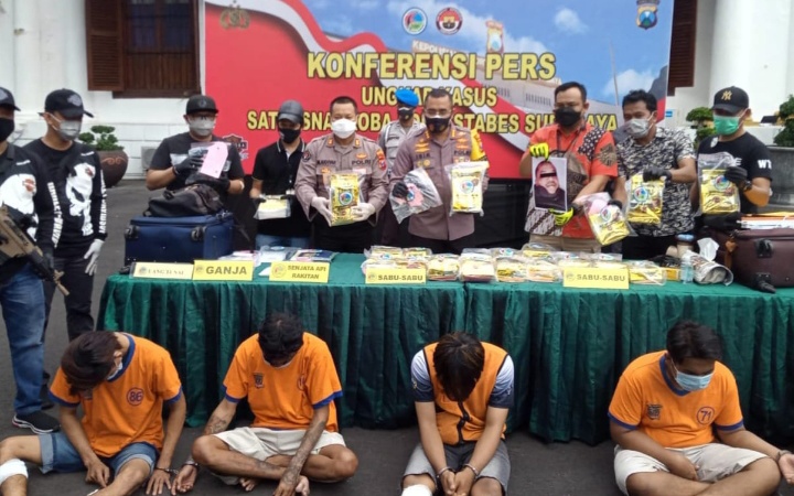 Polrestabes Surabaya Brantas Jaringan Sabu Malaysia