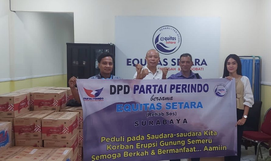 Perindo dan Equitas Setara Gelontor Bantuan Logistik Korban Erupsi Gunung Semeru