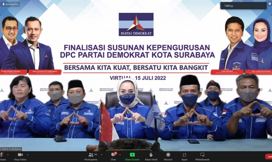 Lucy Kurniasari Pimpin DPC Partai Demokrat Surabaya Periode 2022 – 2027