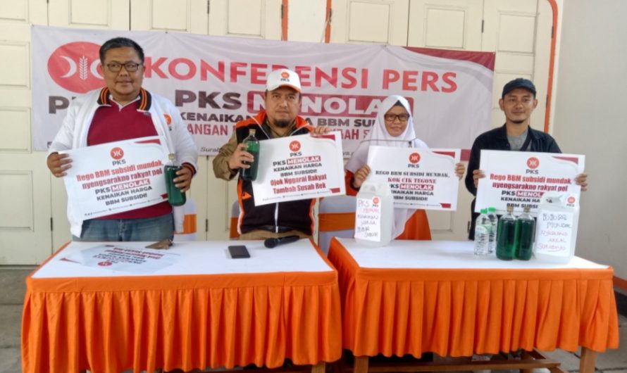 PKS Kota Surabaya Menolak Kenaikan Harga BBM Bersubsidi