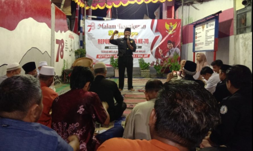 Sambut Malam HUT Kemerdekaan RI ke-78, Ketua RT. 02 Kutisari Utara Berpesan Generasi Muda Jauhi Narkoba