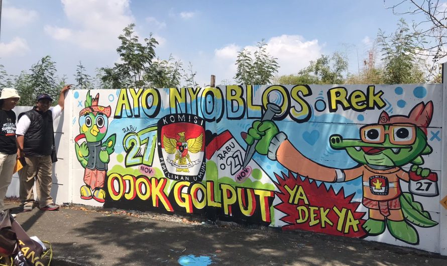 KPU Gelar Lomba Mural Ajak Partisipasi Masyarakat Datang ke TPS