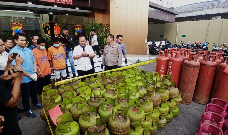 Ditreskrimsus Polda Jatim Ungkap Praktik Elpiji Oplosan di Jombang