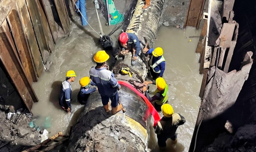 PAM Surya Sembada Surabaya Tuntaskan Perbaikan Pipa Diameter 1500mm di Raya Taman L Dukuh Menanggal Tanpa Mematikan Air