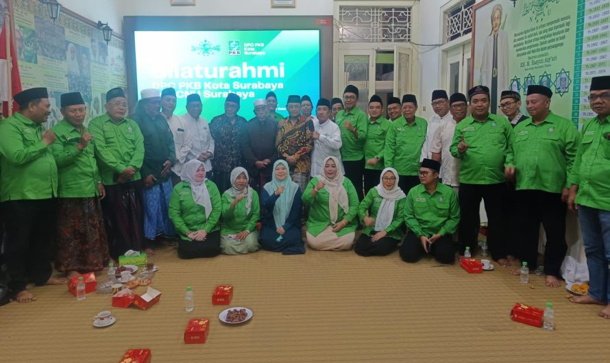 Silaturahmi Perdana Pengurus Baru,DPC PKB Surabaya Mohon Doa Restu Kiai PCNU