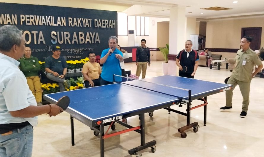 Kejuaraan Tenis Meja JUDES Bangun Solidaritas Jurnalis dan DPRD Surabaya