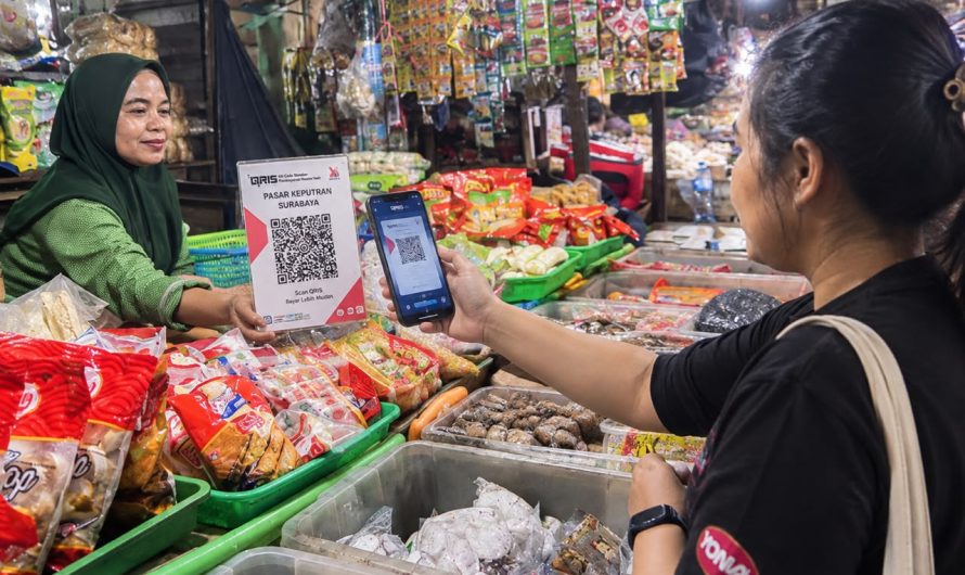 Dukung Digitalisasi Pasar Keputran,BRI Regional Office Surabaya Hadirkan Fasilitas WiFi untuk Permudah Transaksi QRIS
